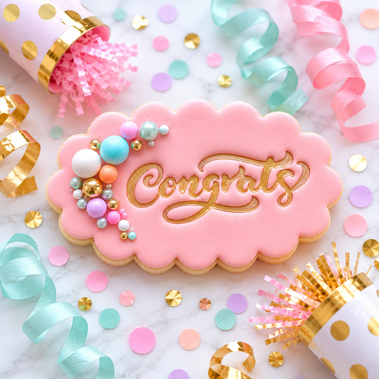 "Congrats" - Fondant Stamp