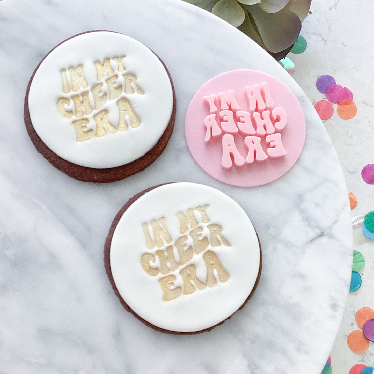 "In My Cheer Era" - Fondant Stamp