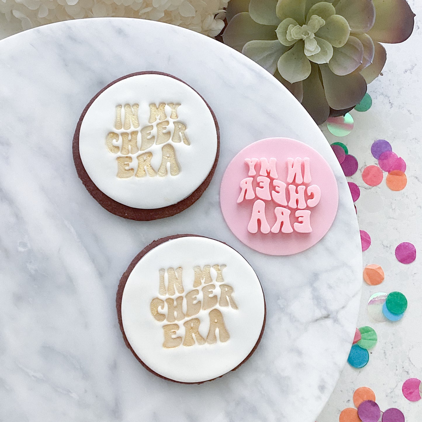 "In My Cheer Era" - Fondant Stamp