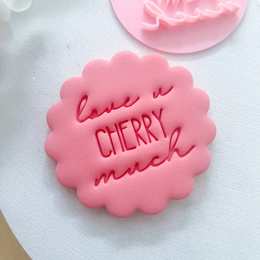 Love You Cherry Much Fondant Stamp