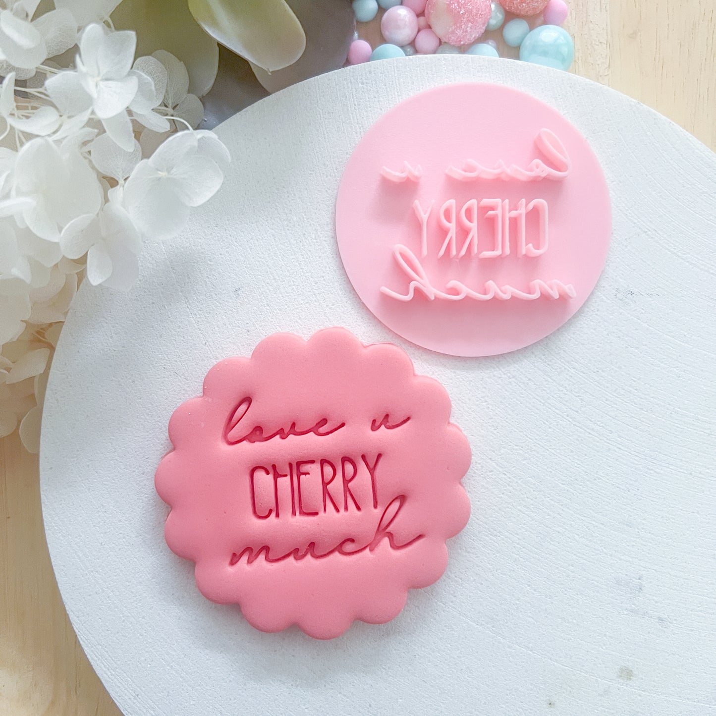Love You Cherry Much Fondant Stamp