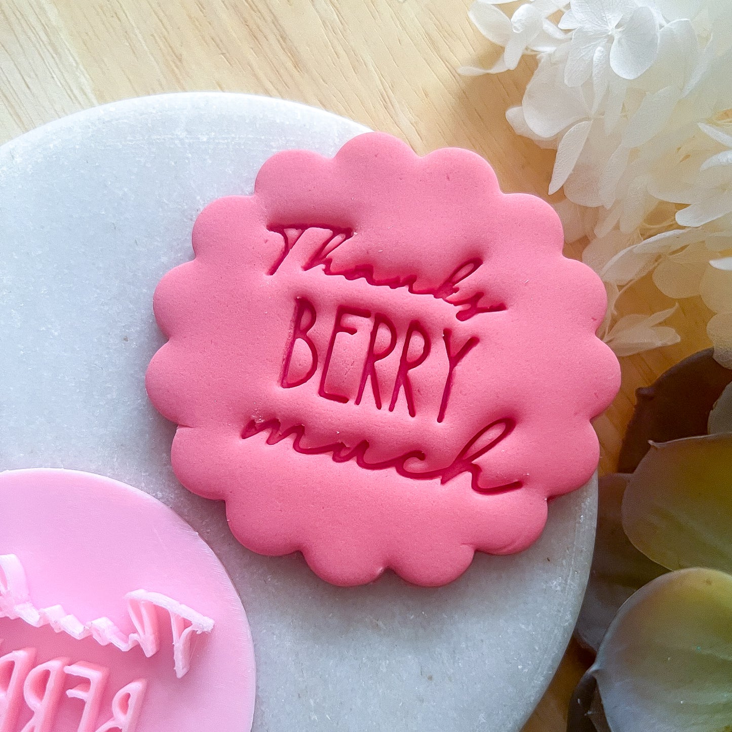 Thanks Berry Much Fondant Stamp