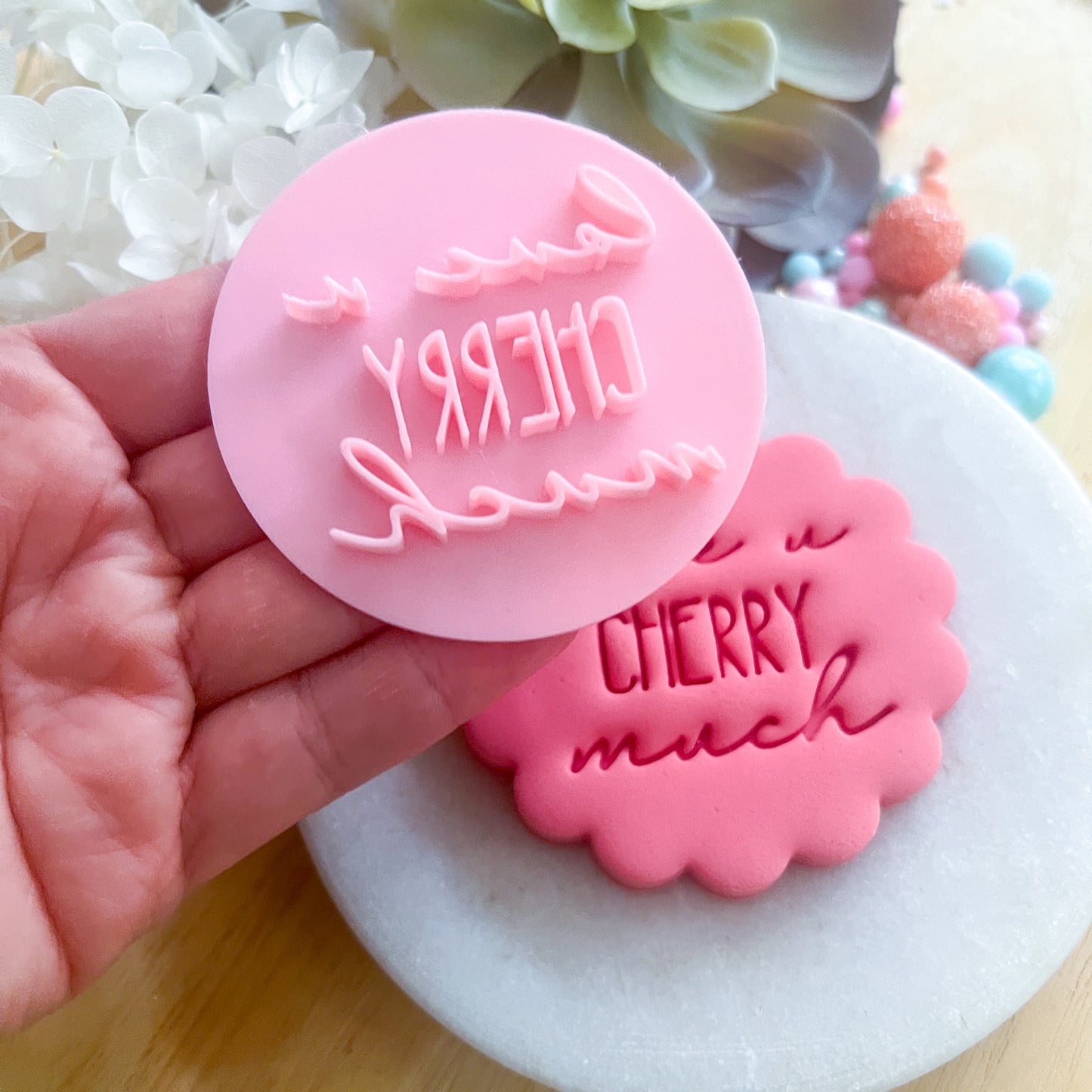 Love You Cherry Much Fondant Stamp