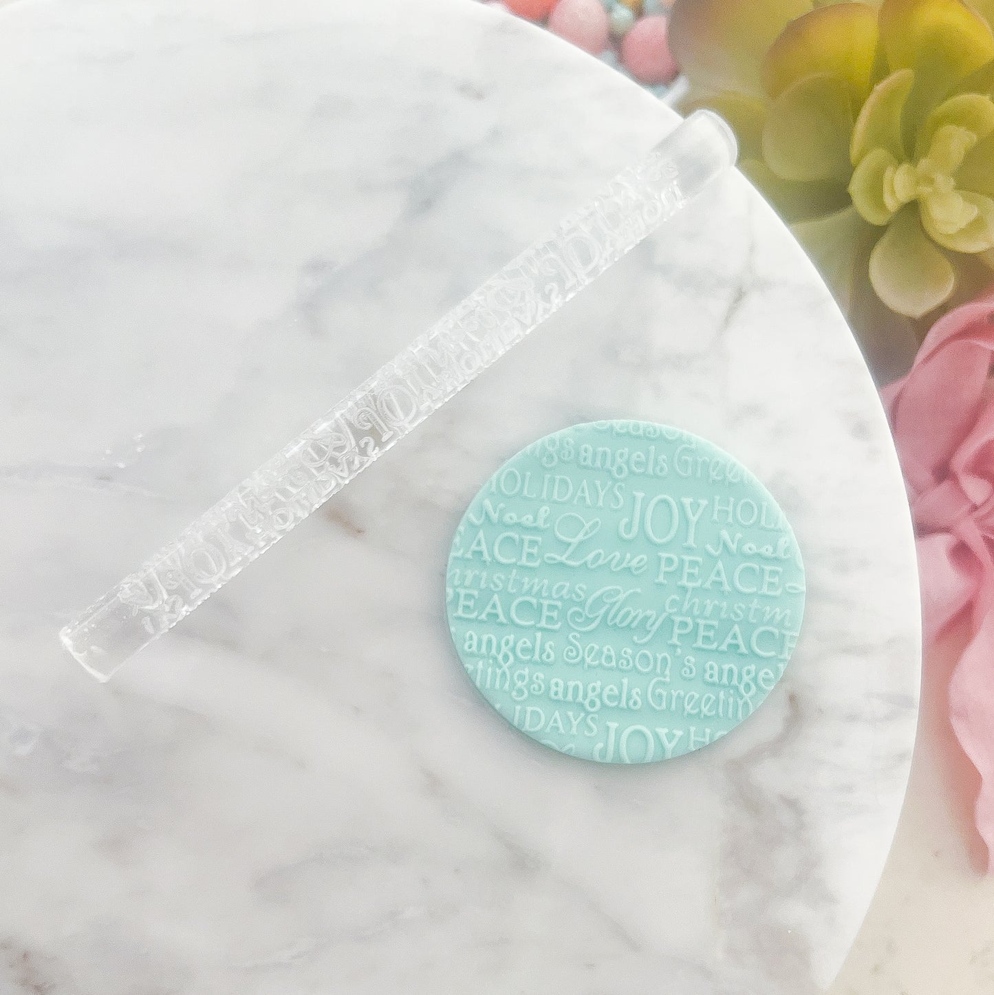 "Christmas Messages" - Acrylic Texture Roller