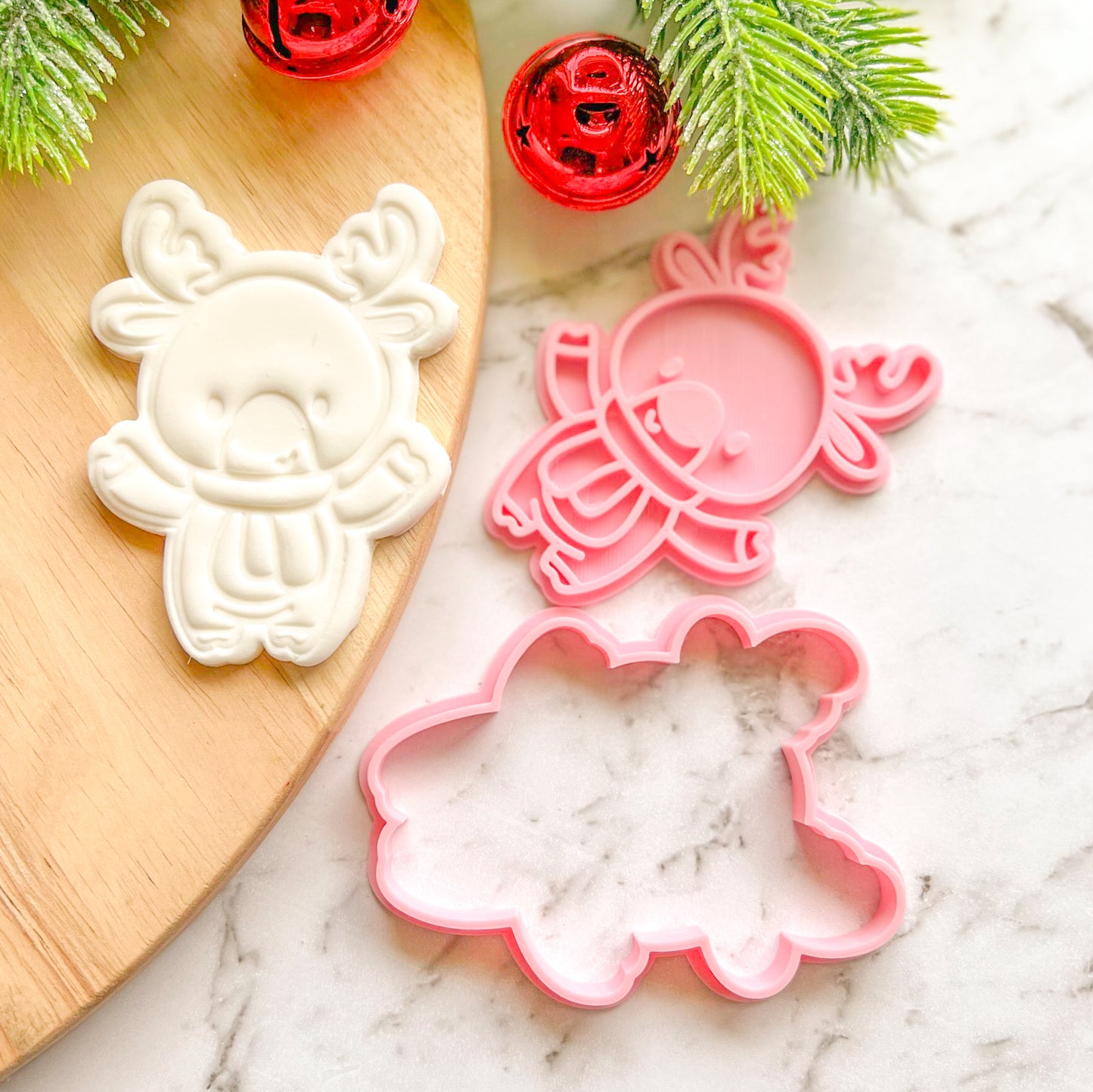 "Happy Reindeer" Cookie Cutter & Stamp