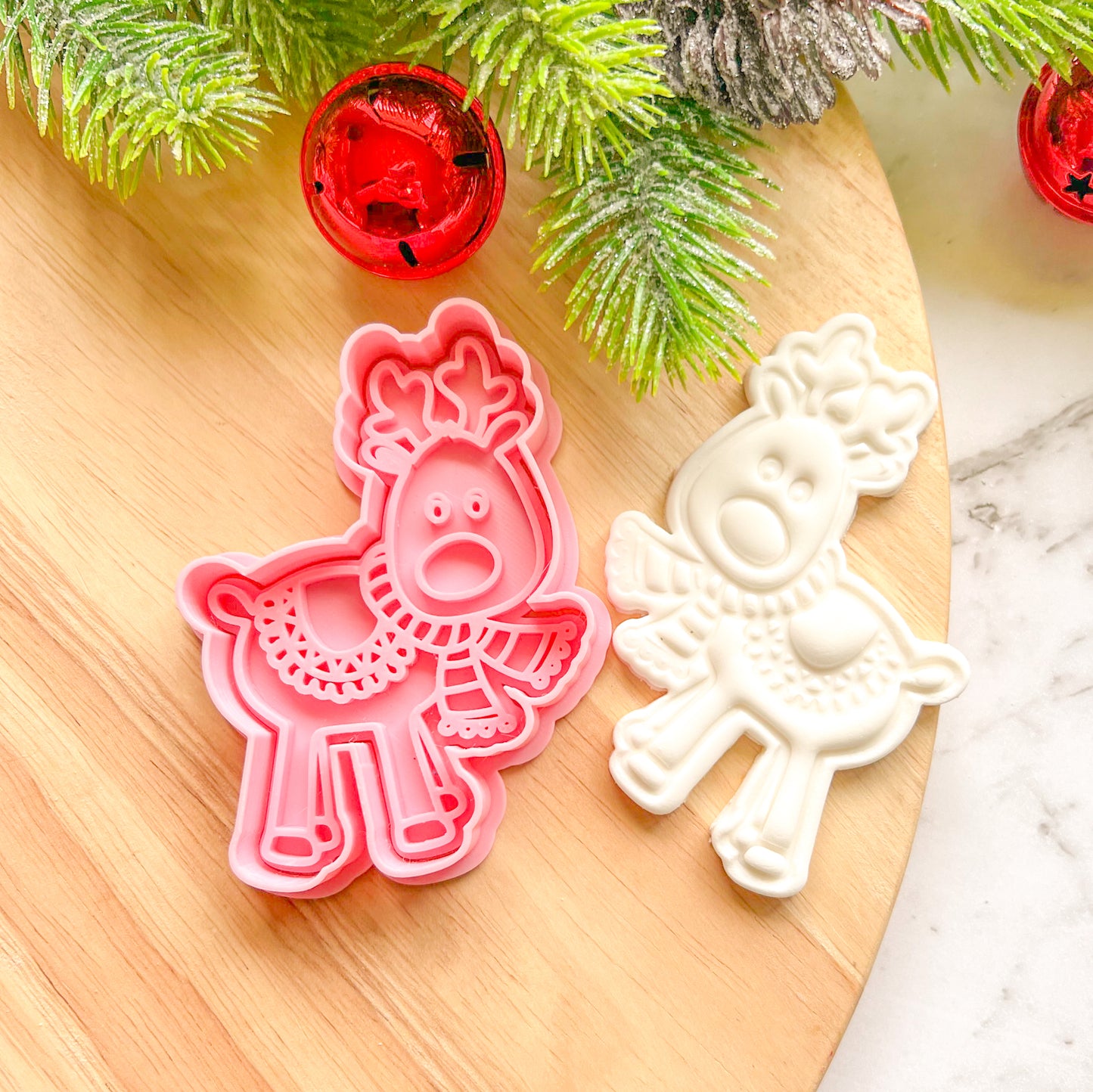 "Rudolf with scarf" Cookie Cutter & Stamp