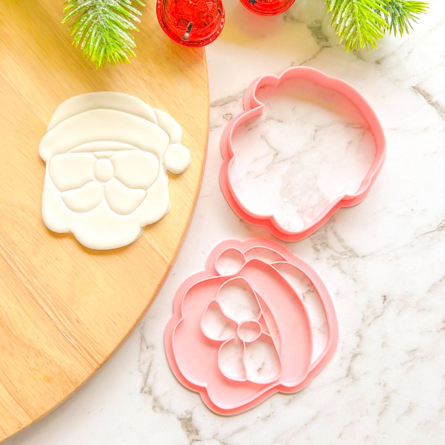"Santa in Sunnies" Cookie Cutter & Stamp