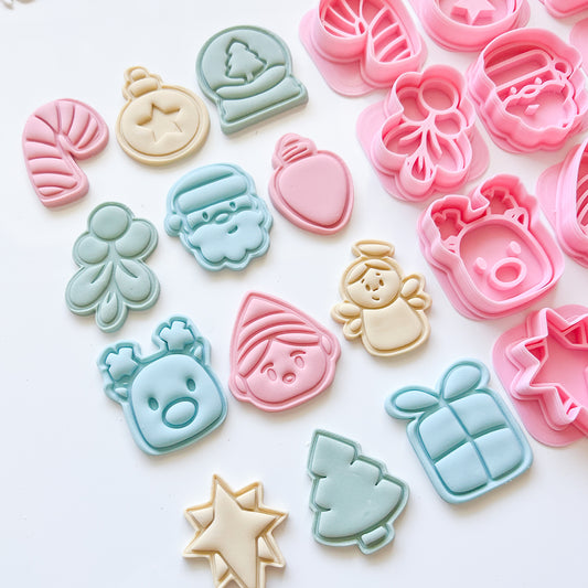 Advent Cookie Set - 12pcs Cutter and Stamp Sets