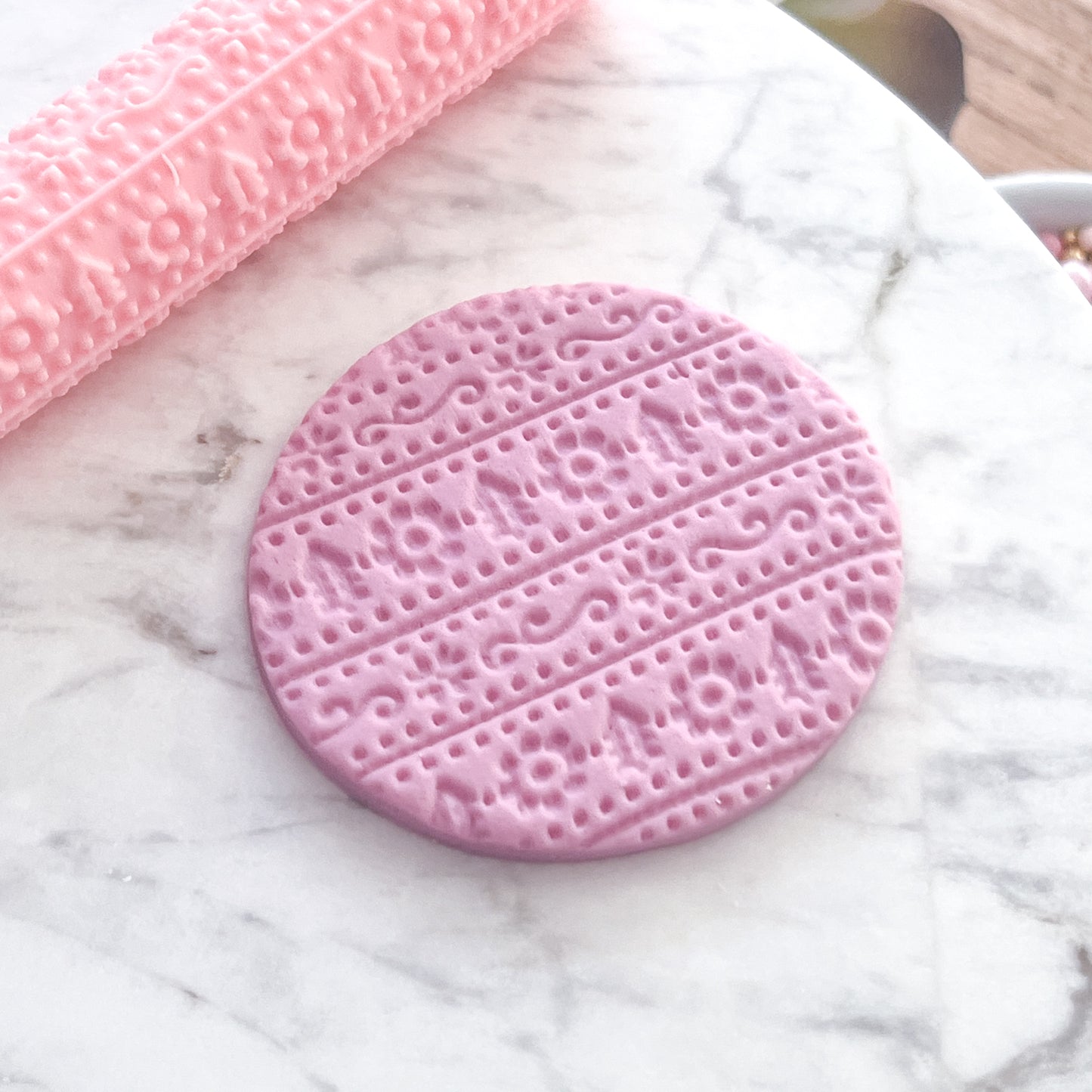 "Christmas Flowers" Fondant Texture Roller