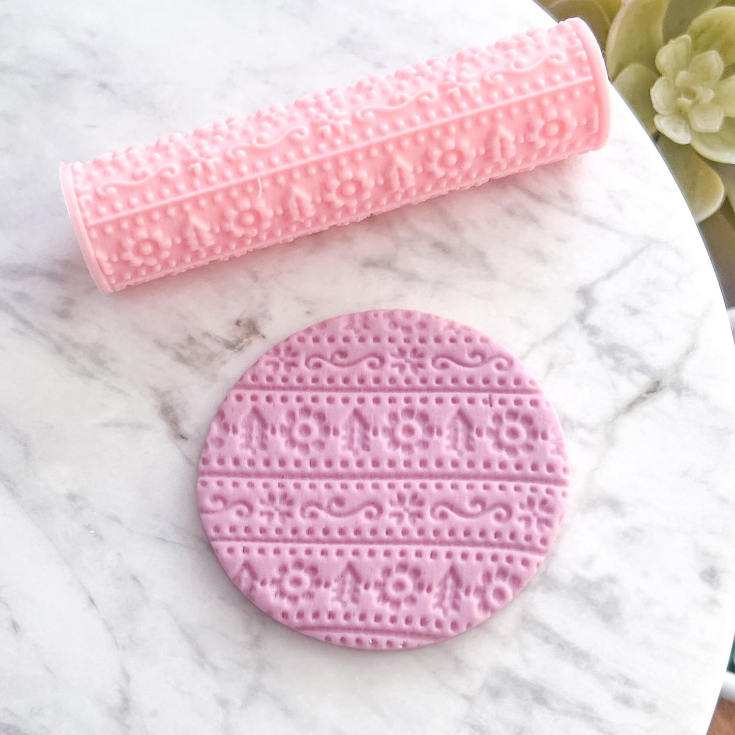 "Christmas Flowers" Fondant Texture Roller