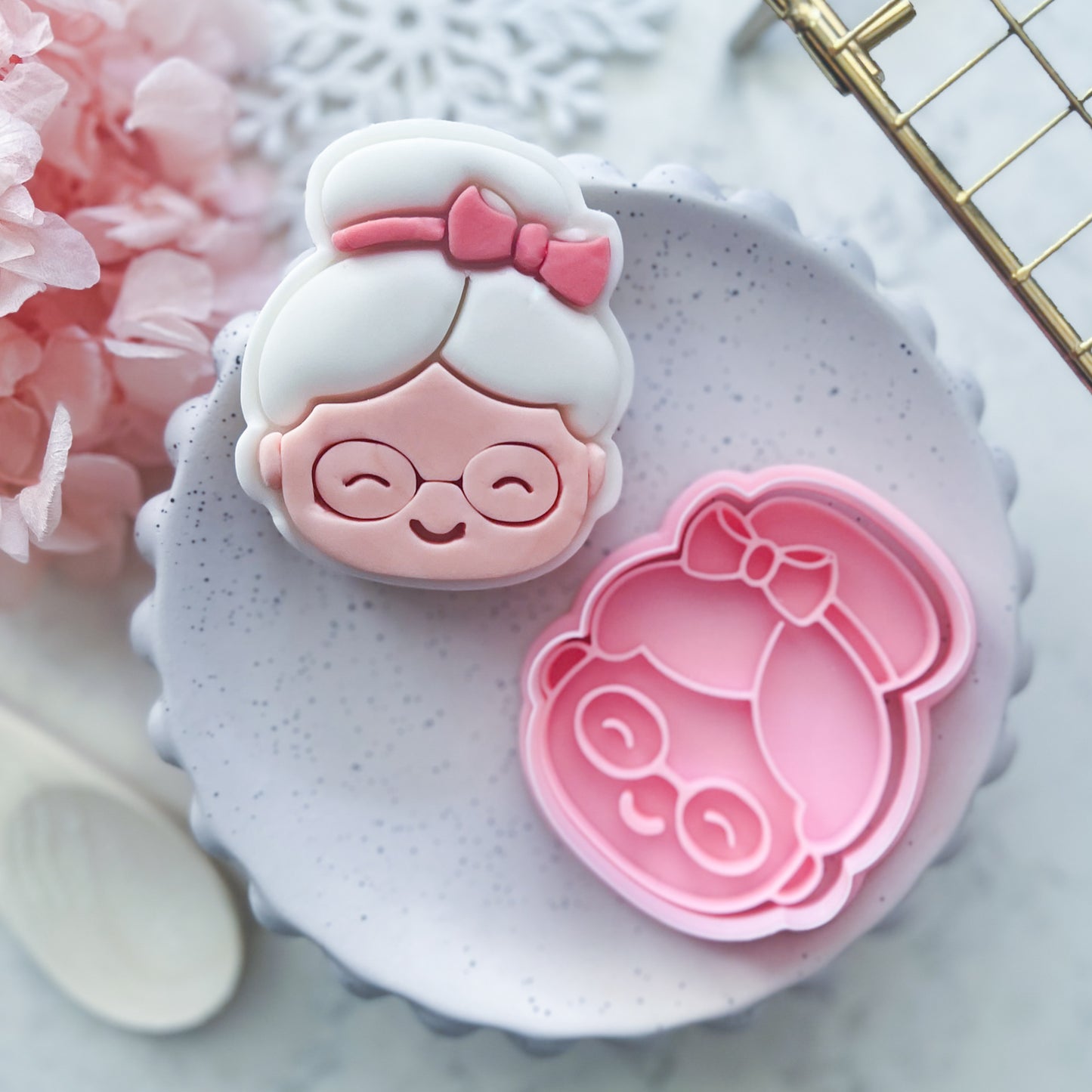 "Mrs Claus" Cookie Cutter & Stamp