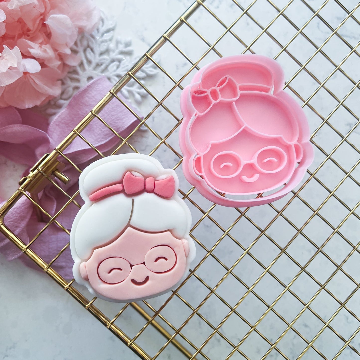 "Mrs Claus" Cookie Cutter & Stamp