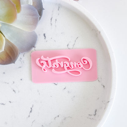 "Congrats" - Fondant Stamp
