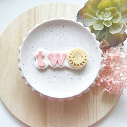 "Groovy Two Blank" - Cookie Cutter & Stamp