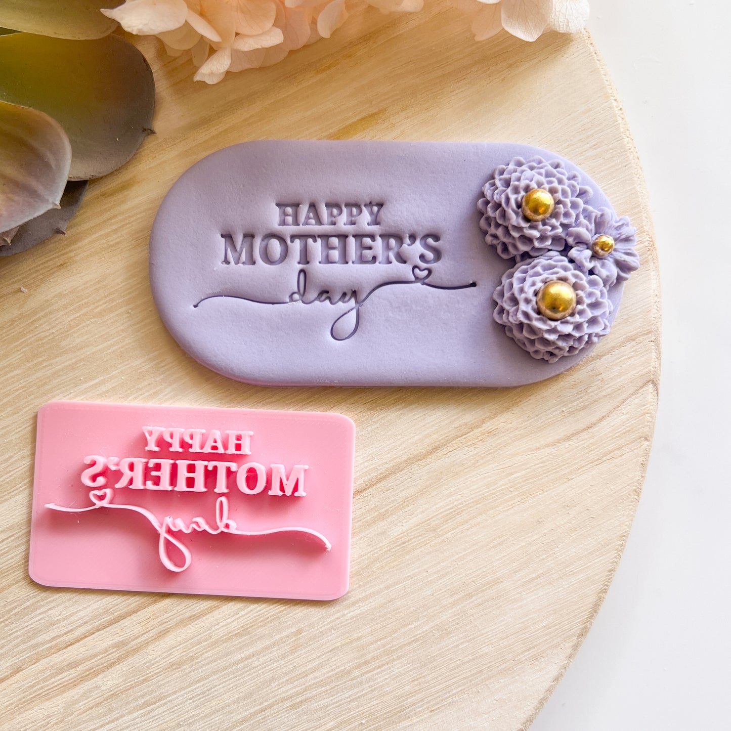 Happy Mother's Day Swash -Fondant Stamp