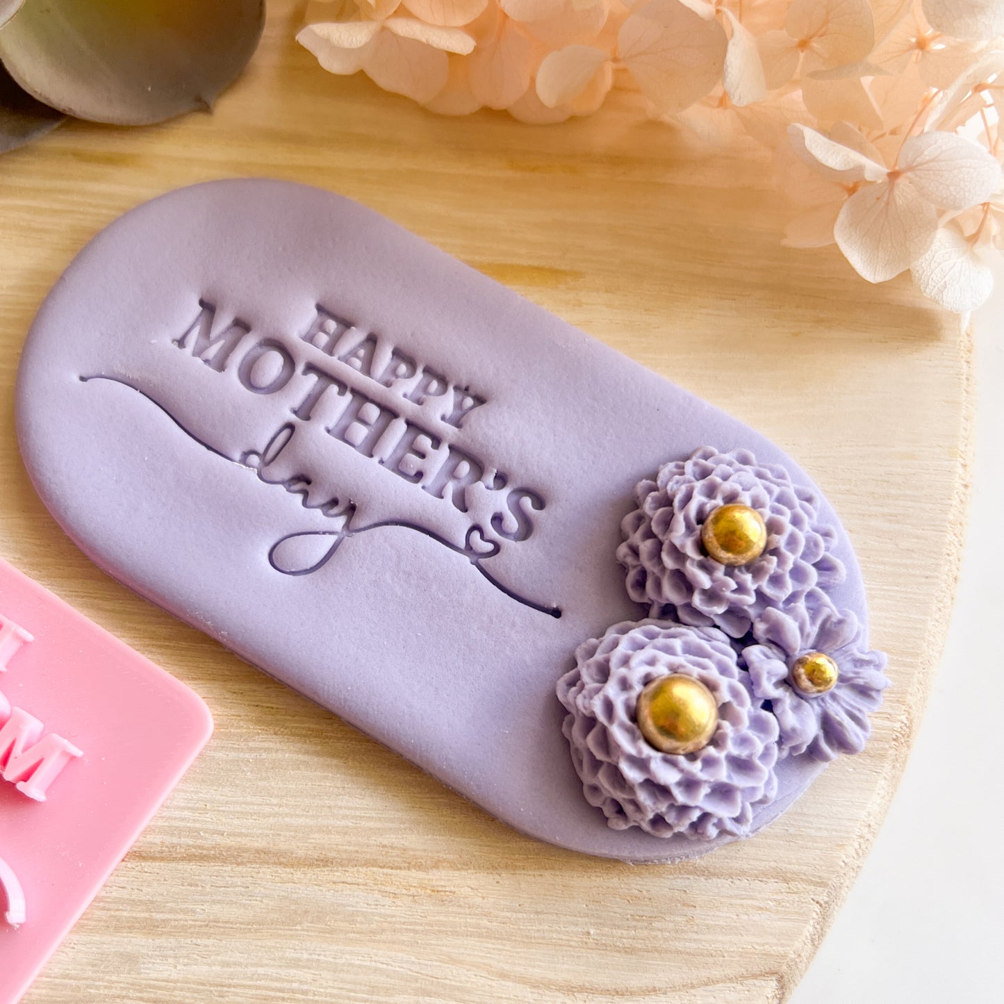 Happy Mother's Day Swash -Fondant Stamp
