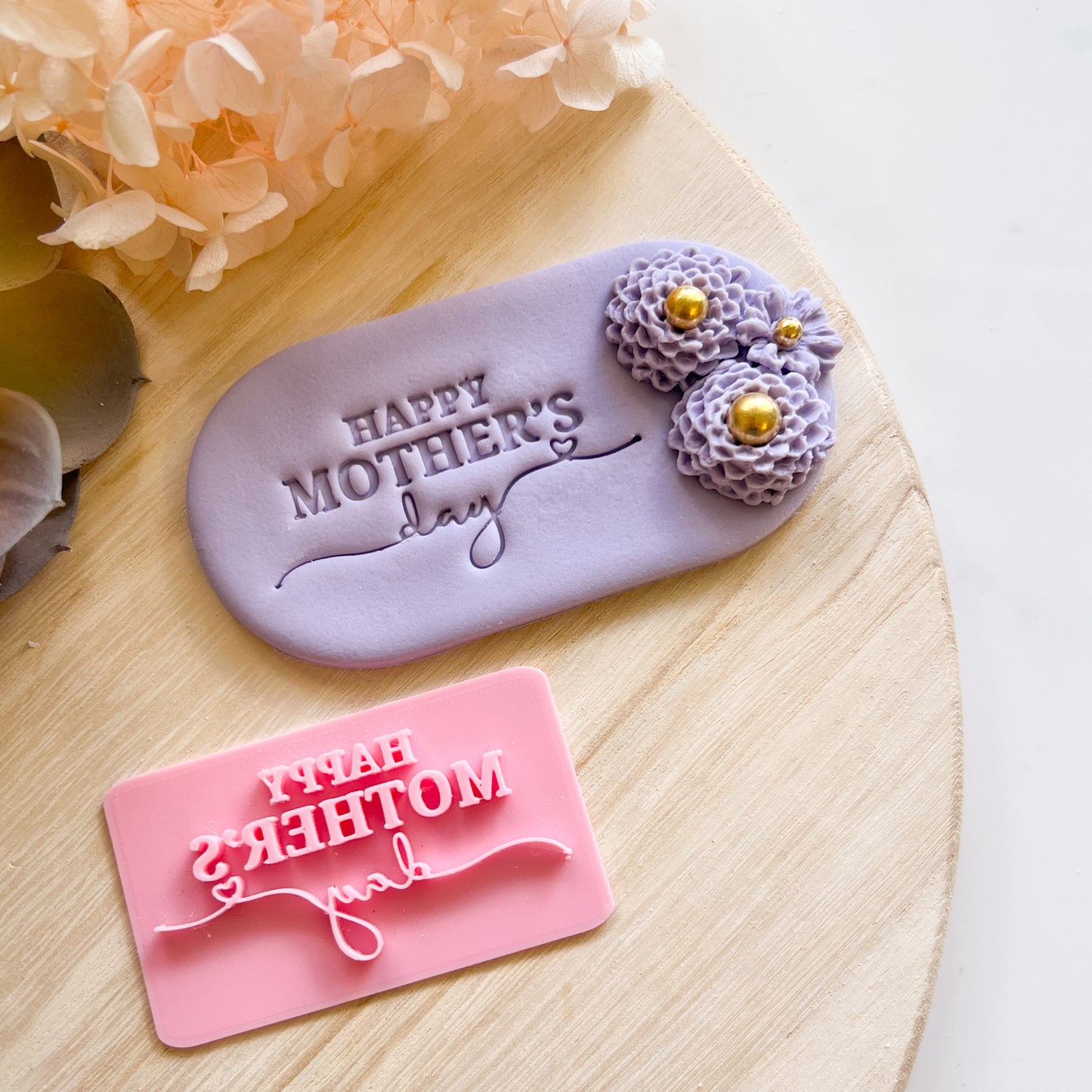 Happy Mother's Day Swash -Fondant Stamp