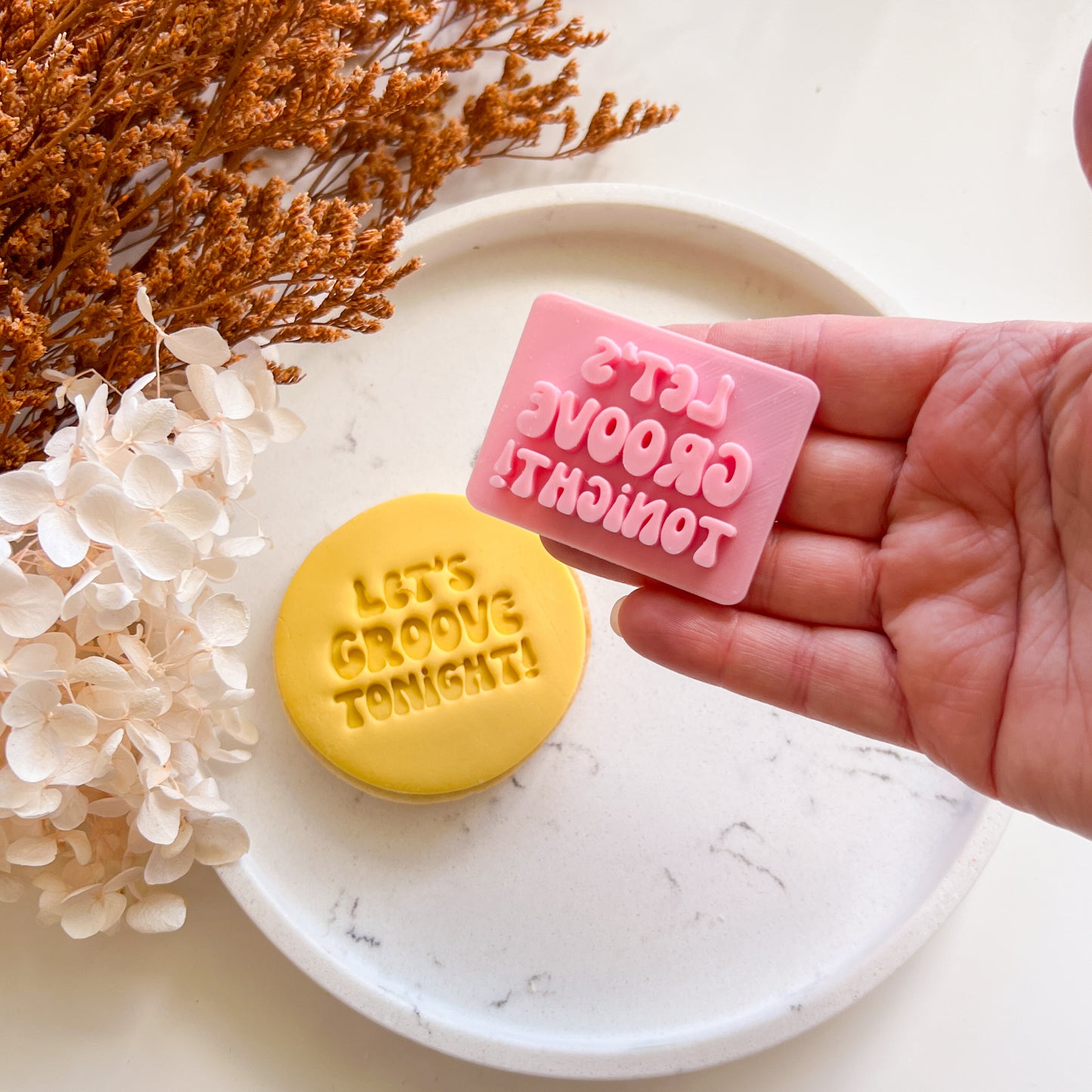 Let's Groove Tonight - Fondant Stamp