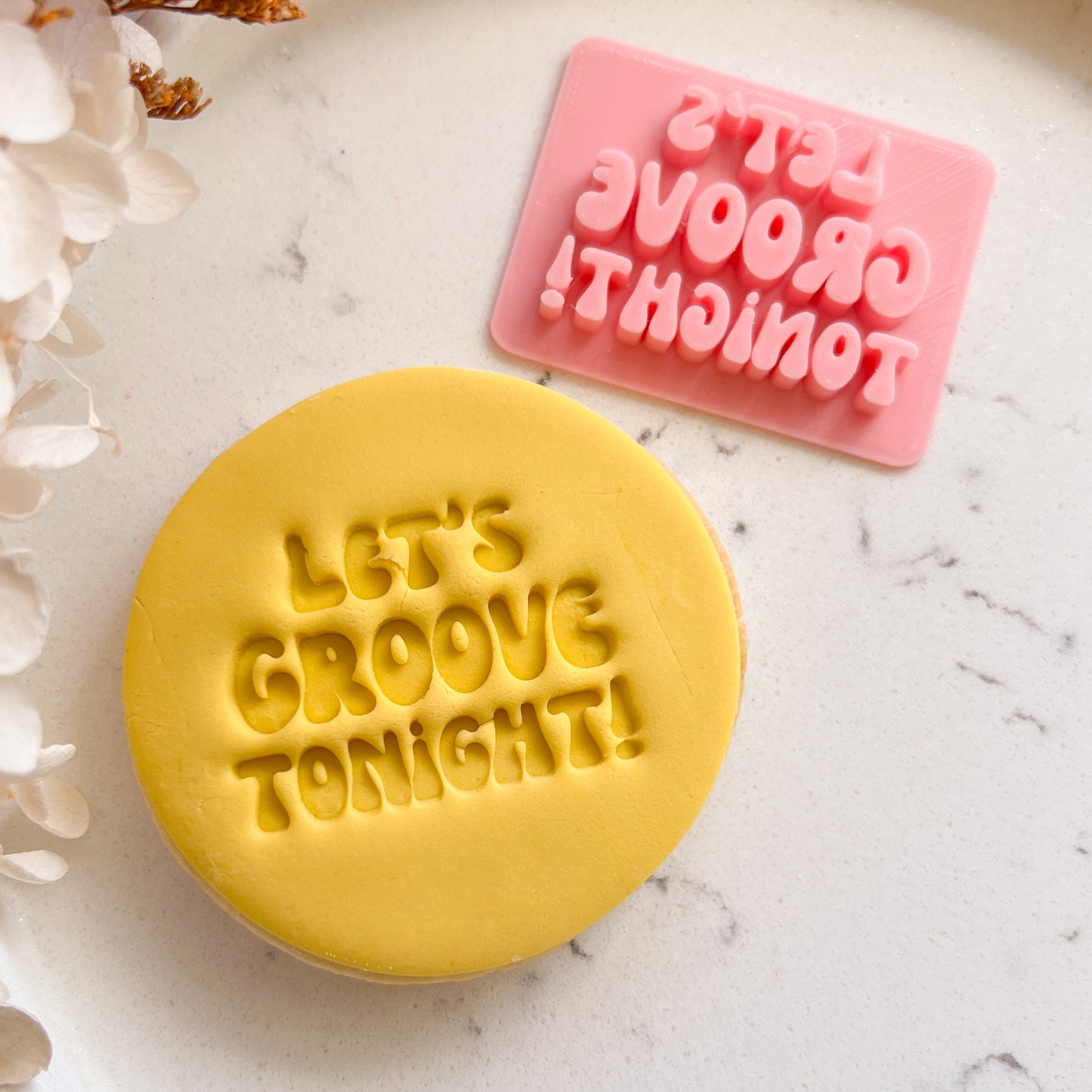 Let's Groove Tonight - Fondant Stamp
