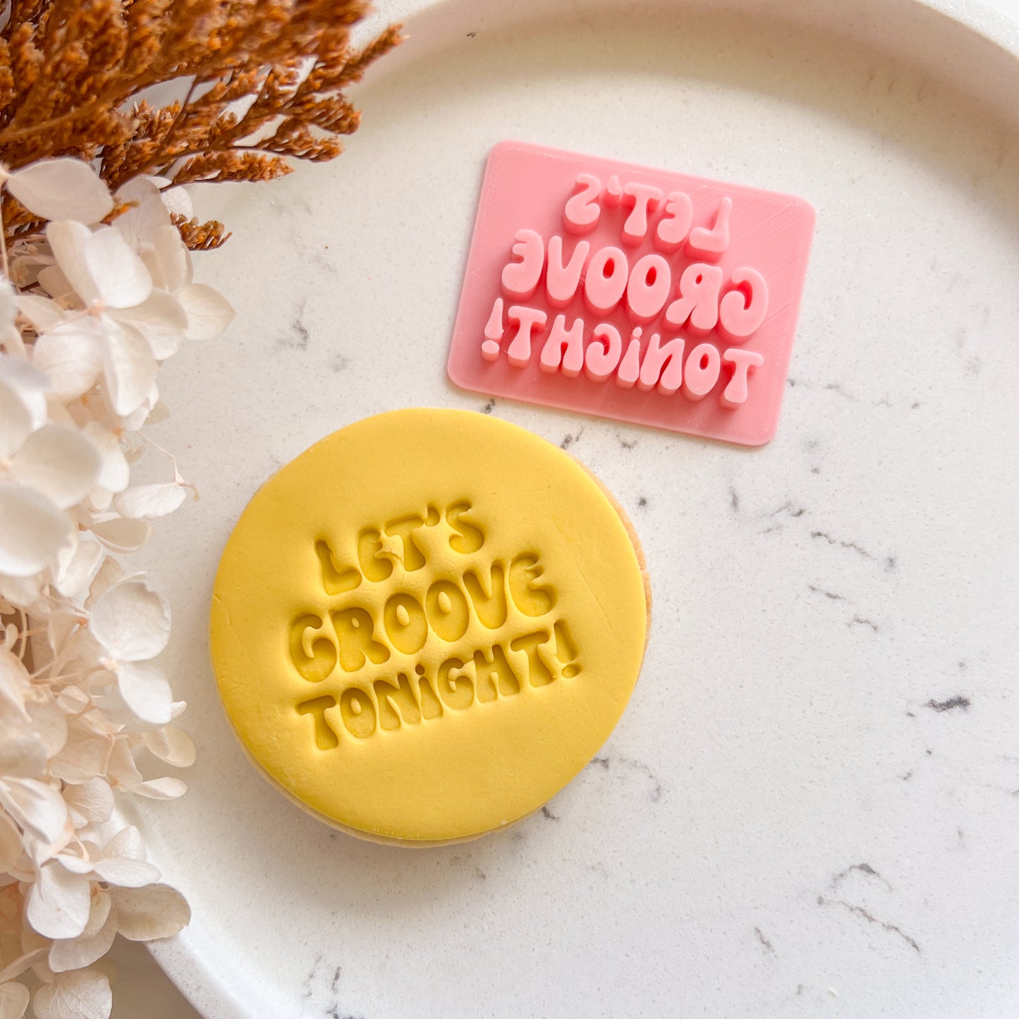 Let's Groove Tonight - Fondant Stamp