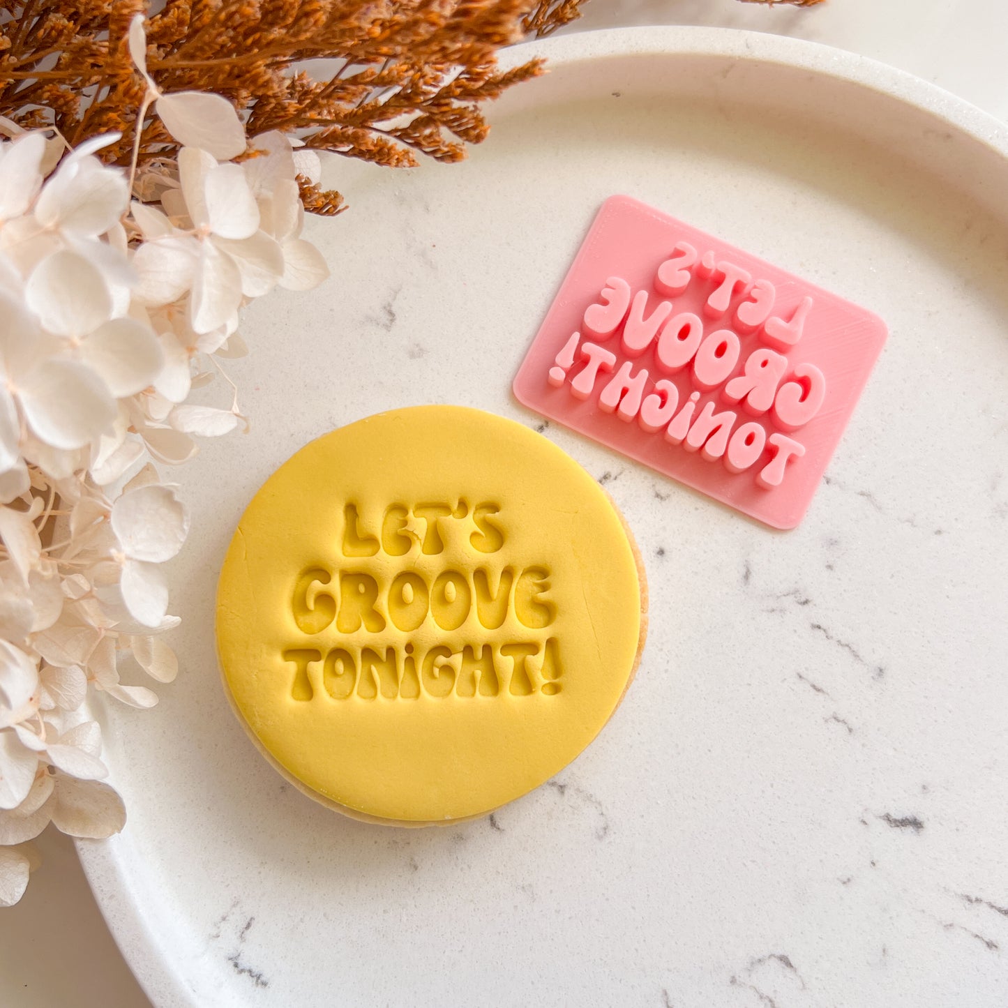 Let's Groove Tonight - Fondant Stamp