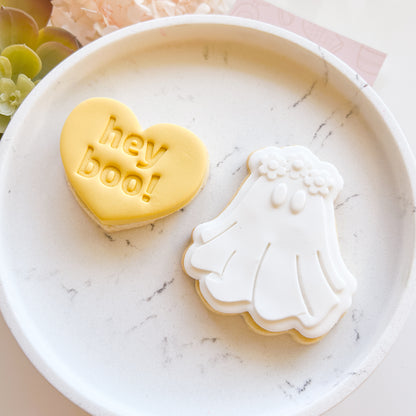 "Hey Boo!" - Fondant Stamp