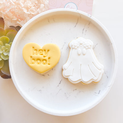 "Hey Boo!" - Fondant Stamp