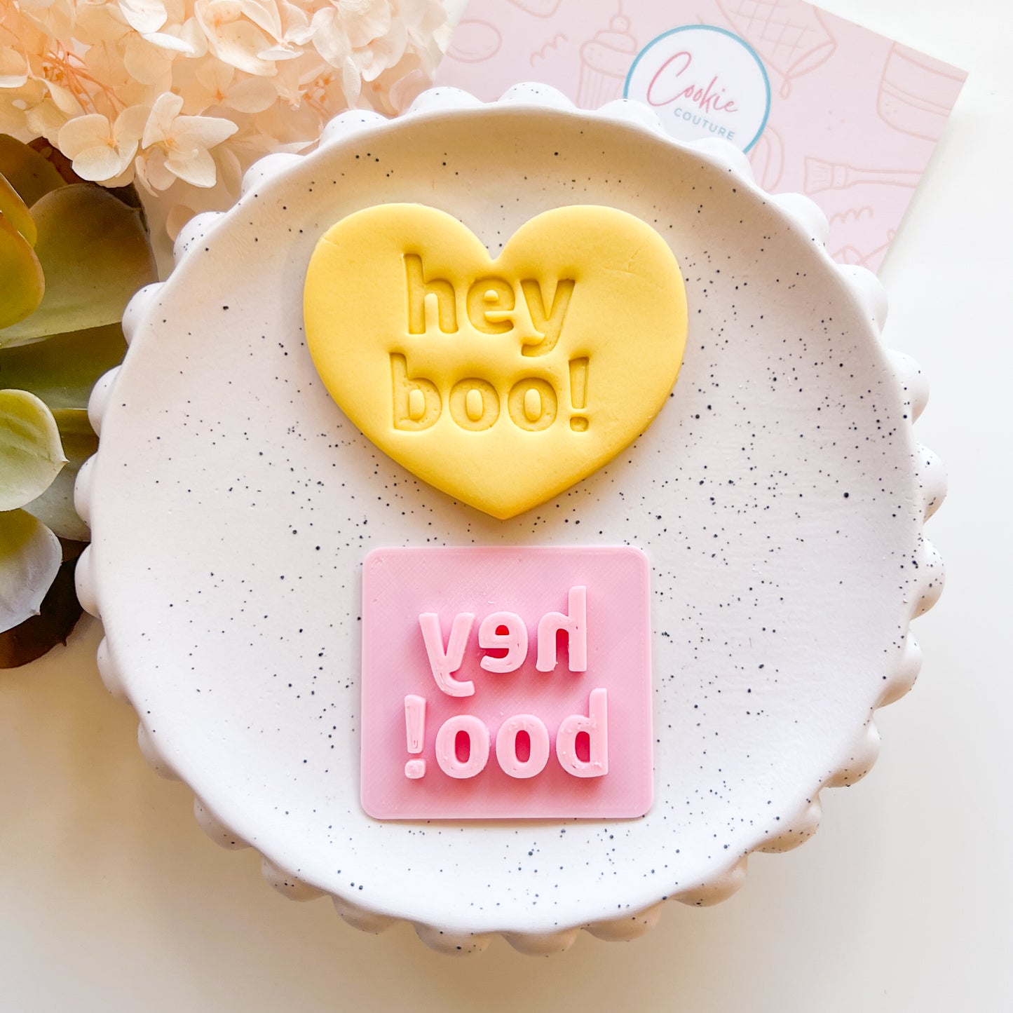 Hey Boo! - Fondant Stamp
