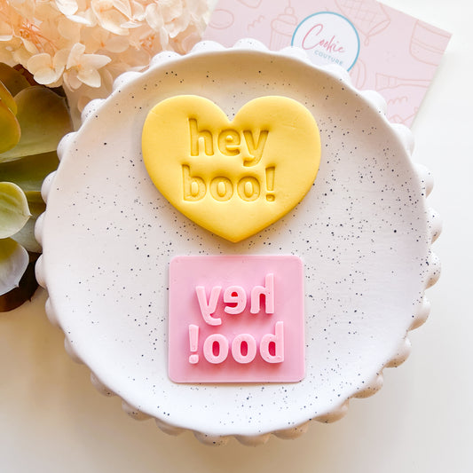 Hey Boo! - Fondant Stamp