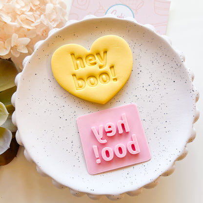 "Hey Boo!" - Fondant Stamp