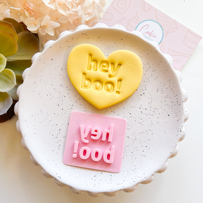 "Hey Boo!" - Fondant Stamp