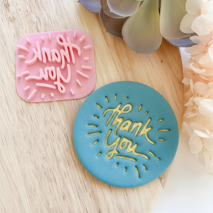 Thankyou Burst - Fondant Stamp
