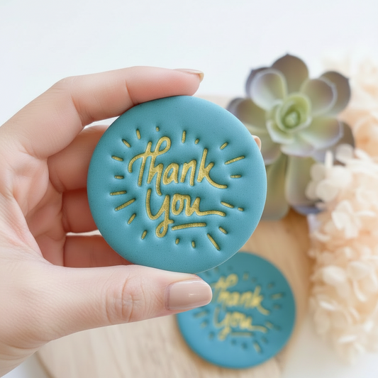 Thankyou Burst - Fondant Stamp
