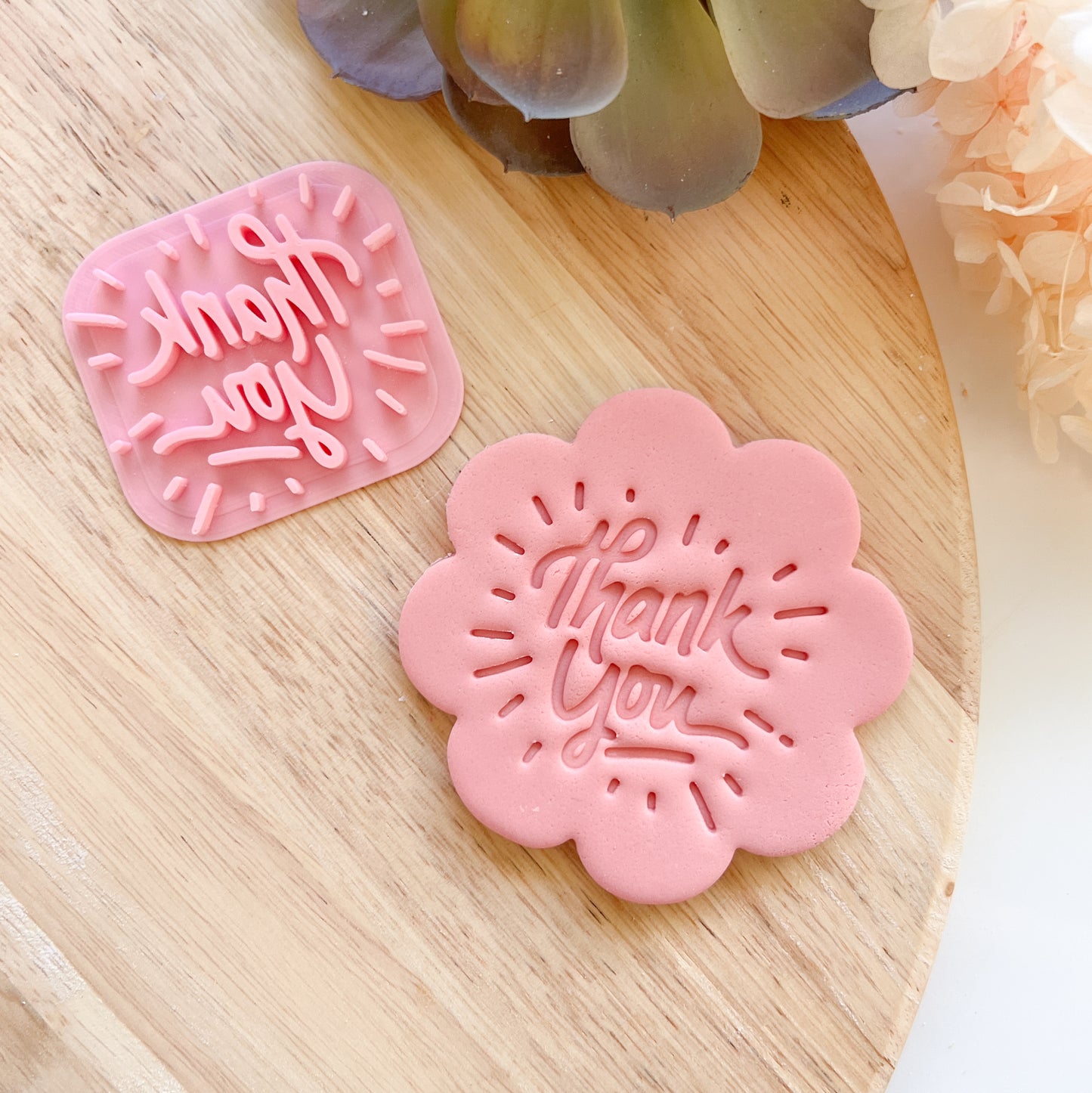Thankyou Burst - Fondant Stamp