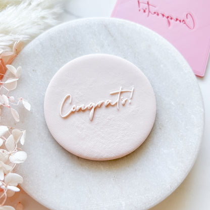 "Congrats!" - Pop Stamp Plate