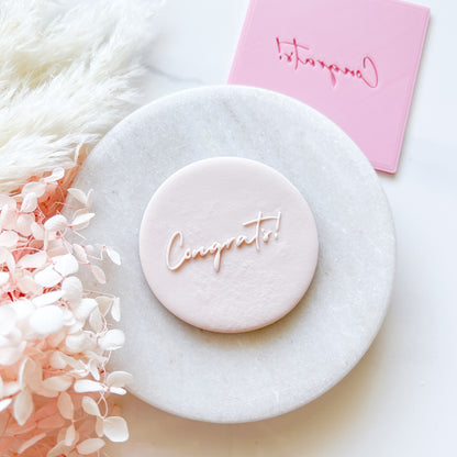 "Congrats!" - Pop Stamp Plate