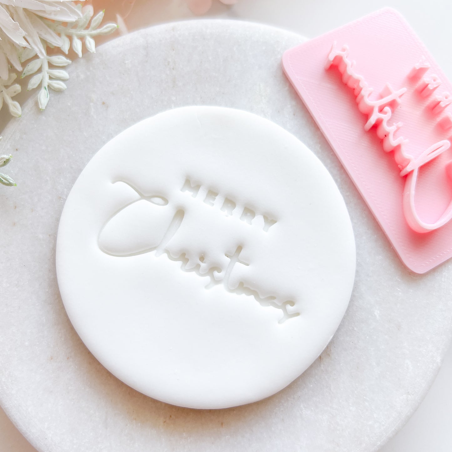 Merry Christmas #3 - Fondant Stamp