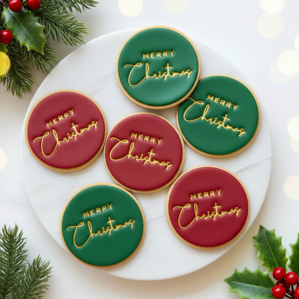 Merry Christmas #3 - Fondant Stamp