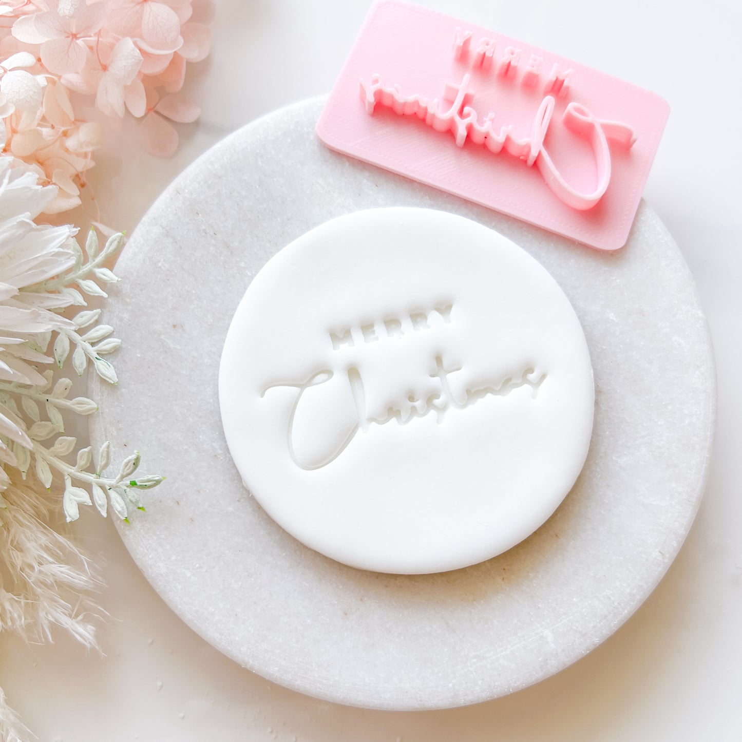 Merry Christmas #3 - Fondant Stamp