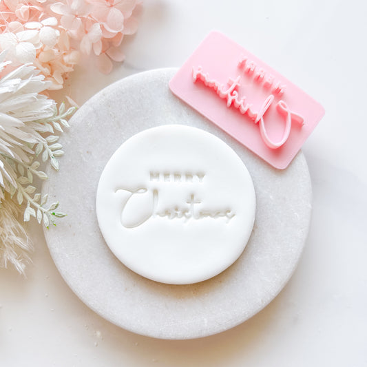 Merry Christmas #3 - Fondant Stamp