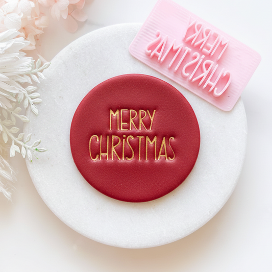 Merry Christmas #2 - Fondant Stamp