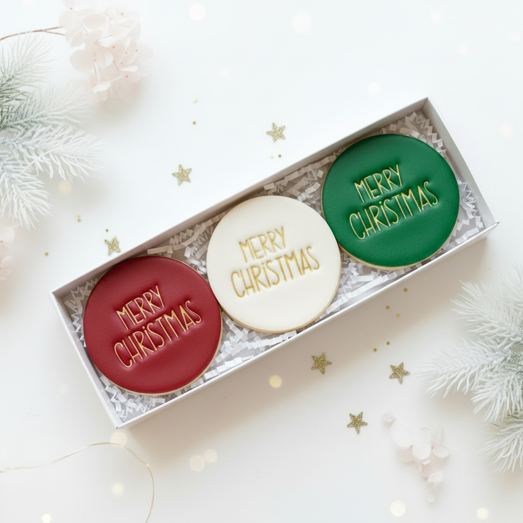 Merry Christmas #2 - Fondant Stamp
