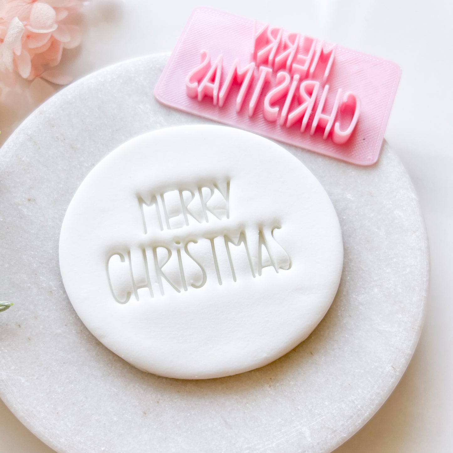 Merry Christmas #2 - Fondant Stamp