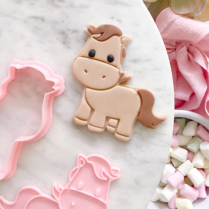"Cute Pony" -Cookie Cutter & Stamp