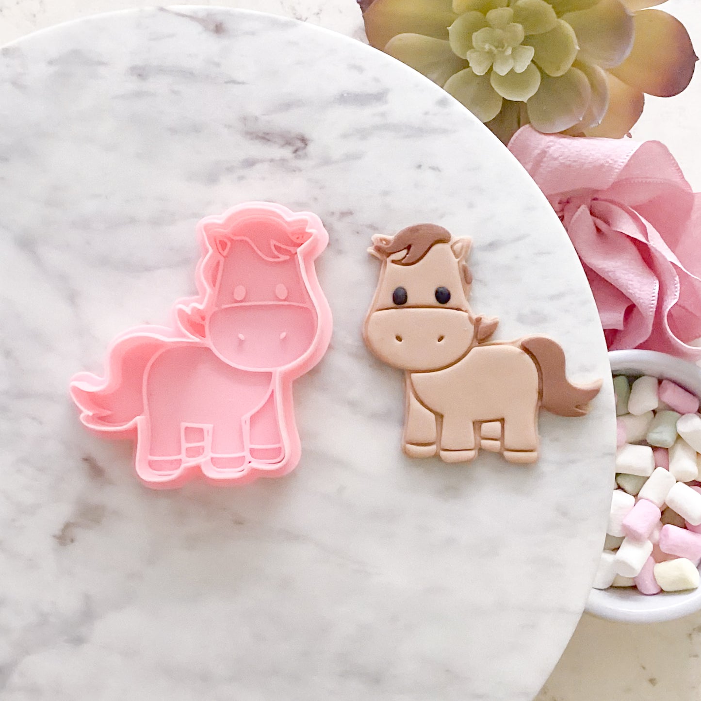 "Cute Pony" -Cookie Cutter & Stamp