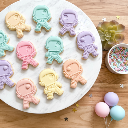 "Cute Spaceman" - Cookie Cutter & Stamp