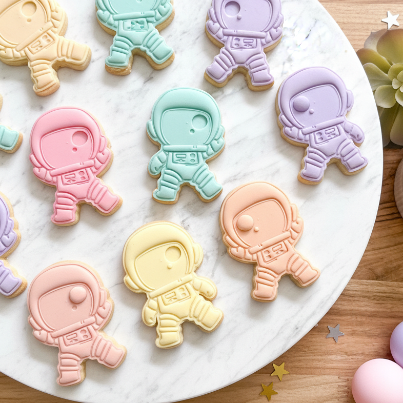 "Cute Spaceman" - Cookie Cutter & Stamp