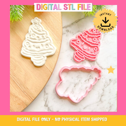 "Decorated Tree" Cookie Cutter & Stamp