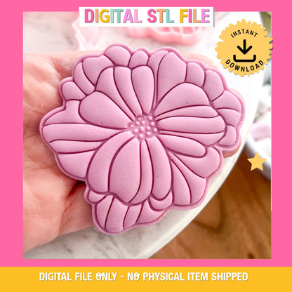 "Detailed Flower" - Cookie Cutter & Stamp