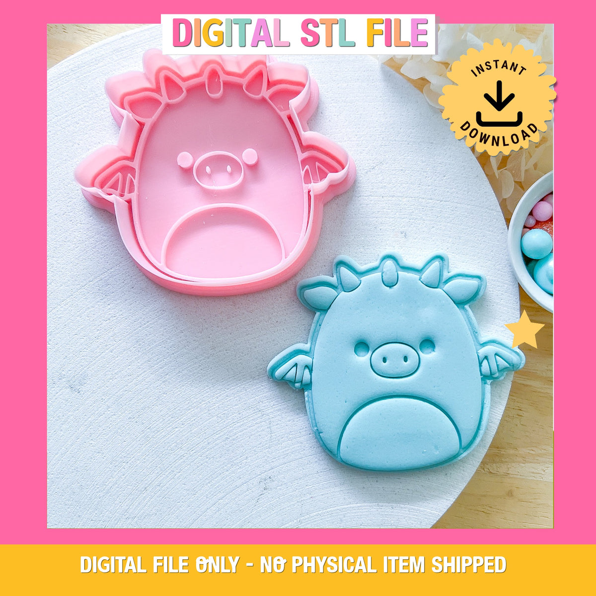 "Dragon Squishmallow" - Cookie Cutter & Stamp